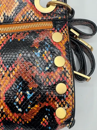 Hammit Tony Small Leather Crossbody Botanical Snake EUC