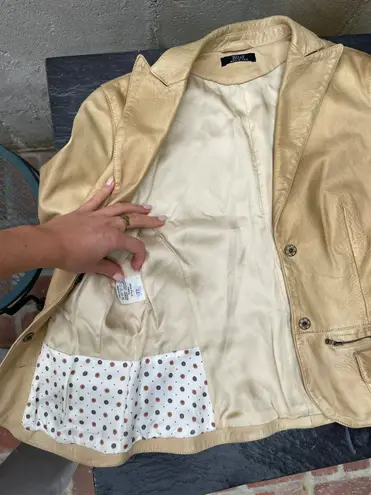 Blur Italy Lambskin Golden Tan Jacket Blazer
