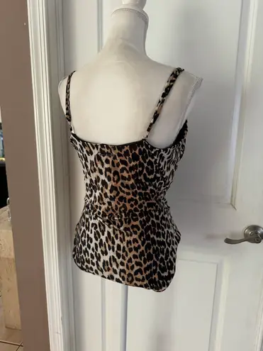 Ganni Leopard Print One Piece Swimsuit. MSRP $195