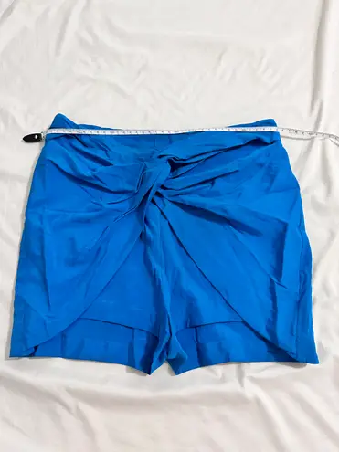 La Perla NWT  100% silk blue twisted shorts/beach cover/italy40