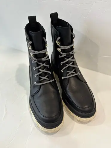 Sorel Brex leather lace up platform boots