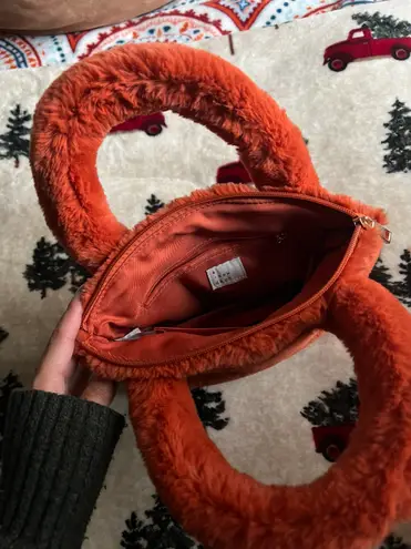 A New Day Pumpkin Orange Fluffy Purse