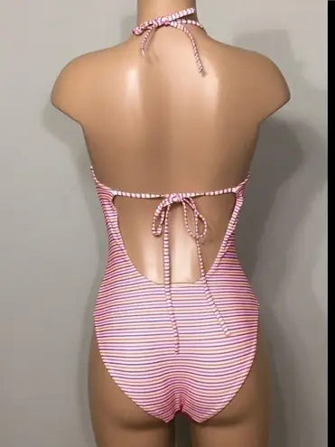 ONIA New.  textured stripe swimsuit. NWOT