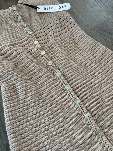 Olive & Oak NWT Beige Crochet Dress (S)