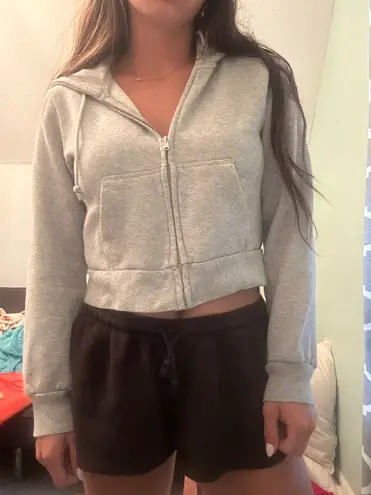 Brandy Melville Cropped Zip Up