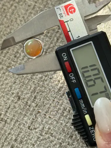 Brand New Natural Opal 9K Solid White Gold Sphere Bezel Settings Earrings/Studs Multiple