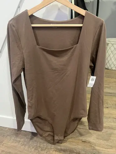 Old Navy brown square neck bodysuit 