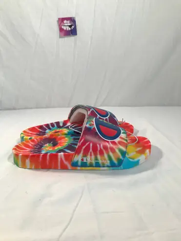 Champion Tie Dye Slides Womens Sz 7.5 Multicolor