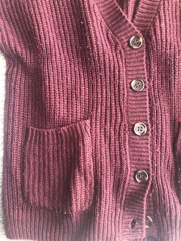Forever 21 maroon cardigan 