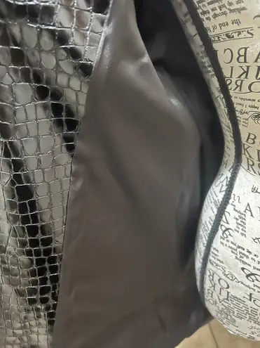 Susana Monaco Black Crocodile Print NWT) single breasted blazer size Small, NWT