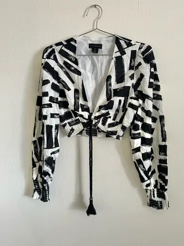 House of Harlow 1960 Top Crop Linen