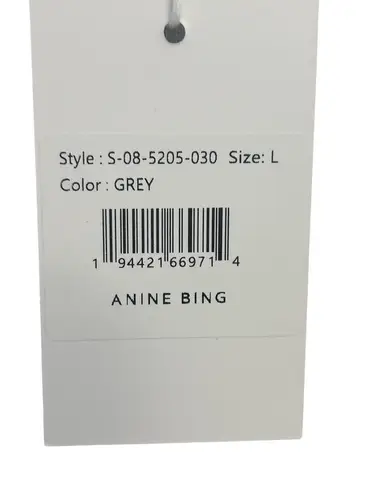ANINE BING Sport Tyler Sweatshirt Heather Grey Size Large NWT ( SOLD OUT)