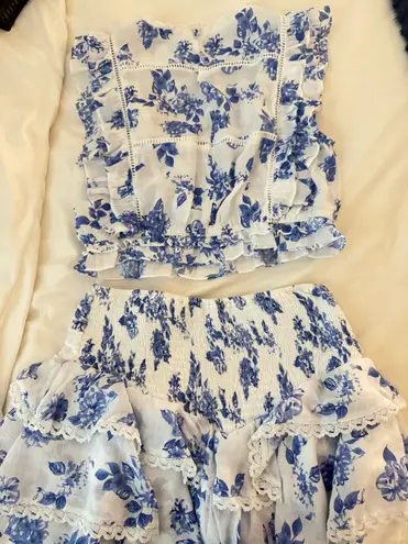 Boutique Blue Floral Set