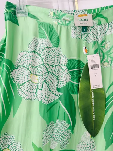 Farm Rio Satin Slip A-Line Midi Skirt, Size S