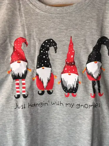 Gnomes Christmas Sweatshirt, XL Gray