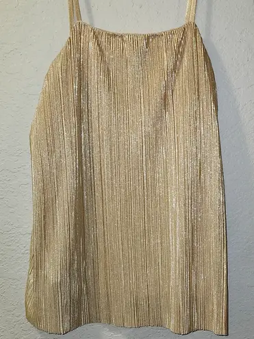 Elegant, satin, shimmering top Gold Size M