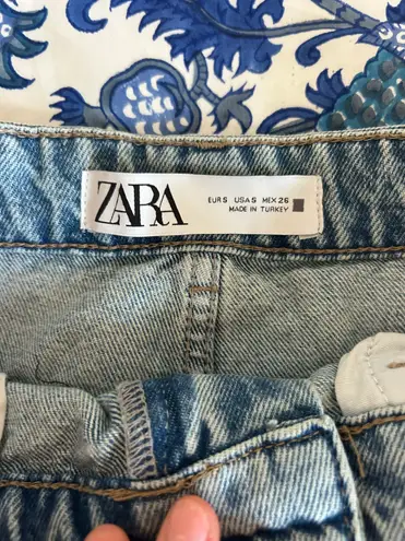 ZARA Blue Denim Mini Skirt