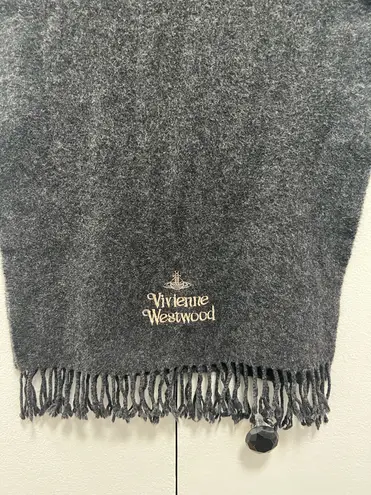 Vivienne Westwood gray wool scarf orb