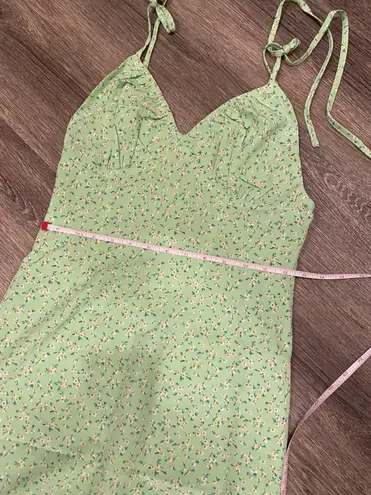 Cider ditsy floral lime green cami dress Small NWT NEW