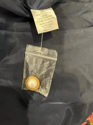 Aura | Red Dress Boutique Tweed Pink Orange Blazer Pearl Buttons Gold Accents