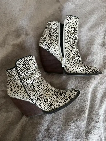 Very Volatile Spotted Hide Booties