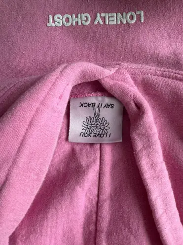 Lonely Ghost Pink  Hoodie