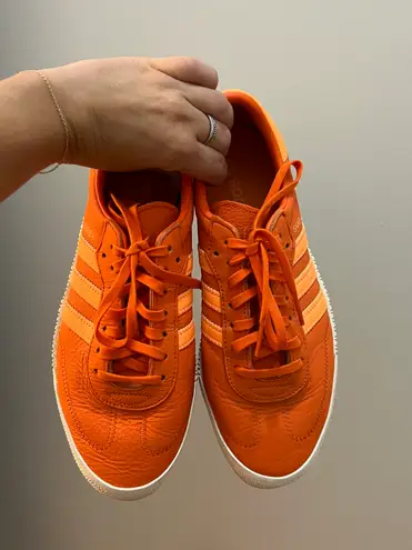 Adidas Orange  Sambas (Size 9)