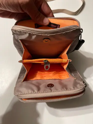 Mosey Life By Baggallini Caster Quilted Crossbody Bag Nylon Organizer Purse Brown