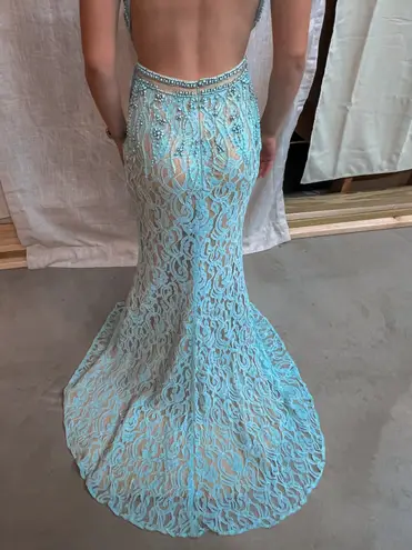 Mac Duggal NWT Light Blue Prom Pageant Dress