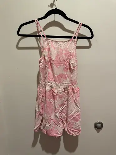 Hollister pink tie dye romper