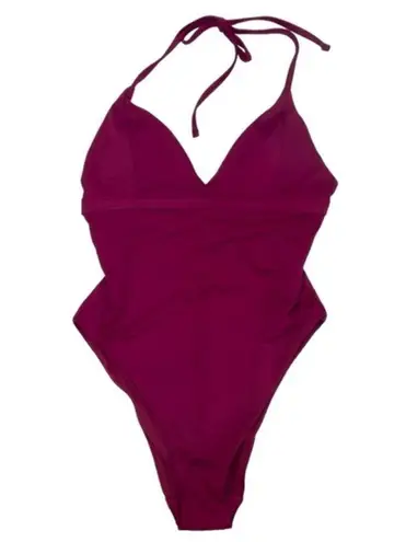 ANDIE  Swim Plum Purple Lagos Low Cut One Piece Swimsuit Sz S NWT