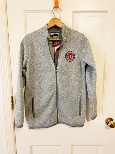 Nba NWT knicks gray heathered zip up jacket basketball