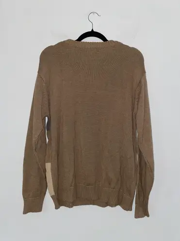 Oscar de la Renta Plaid Sweater XL Brown