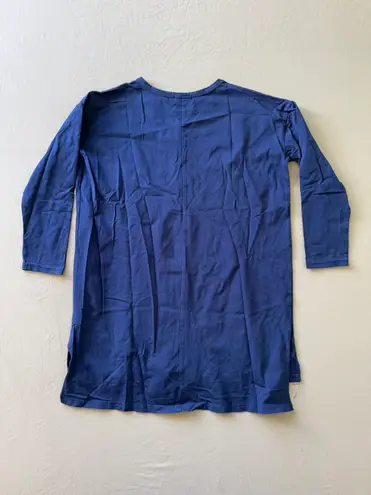 Boxy 3/4 Sleeve Tee Blue Size XS