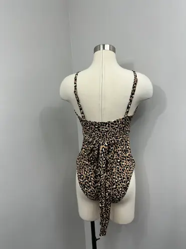 Aerie Tan Animal Print One Piece Swimsuit