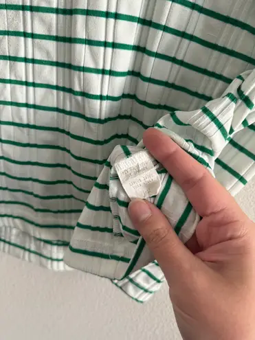 Wimbledon Tennis Striped Collared Tank XL Green White