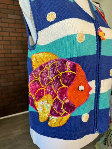 Belle Pointe Belle Point Fish Sweater Vest