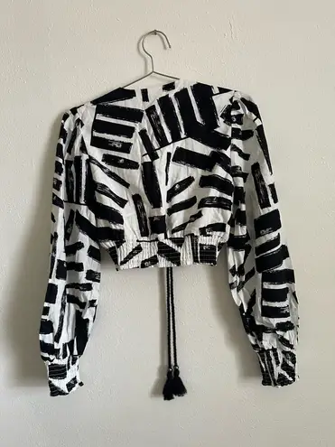 House of Harlow 1960 Top Crop Linen