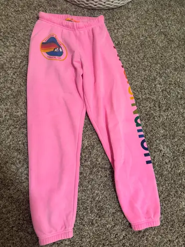 Aviator Nation Neon Logo Sweatpant in Neon Pink