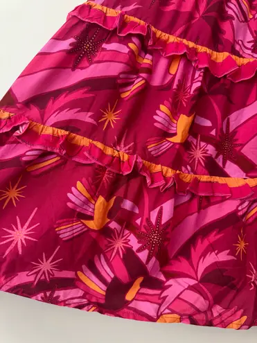 Farm Rio Shirred Tiered Ruffle Maxi Skirt, Size XS