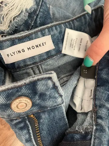 Buckle flying monkey Ripped Jeans