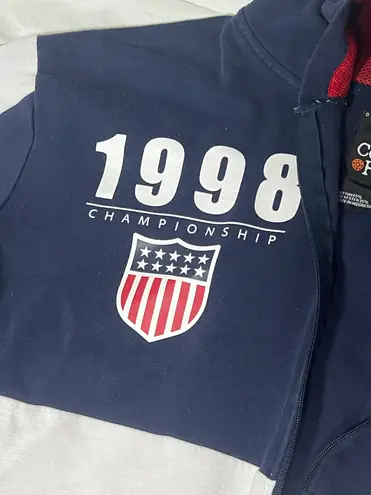 Copper Rivet Men's Red, White, Navy 1998 Full Zip Hoodie Size 3XL Blue