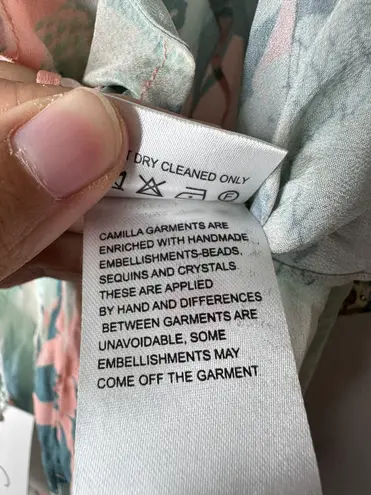 Camilla NWT 100% Silk Garden of Dreams Front Tie Jumpsuit