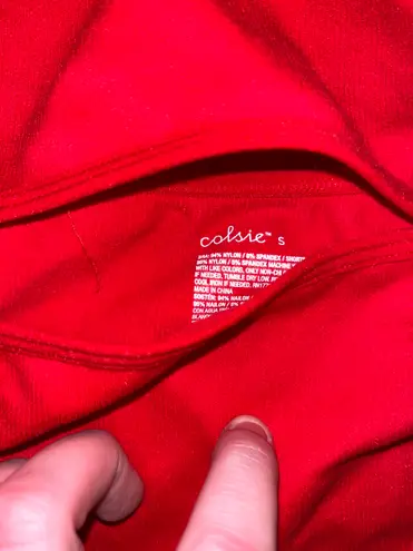 Colsie Red Cutout Bodysuit + 🆓🎁