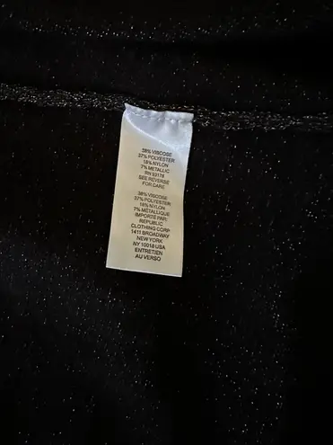 Tahari Woman’s Open Front Long Line Black Cardigan, Sz M