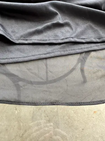 Cinderella Design One Shoulder Ruffle Evening Gown Prom Dress in Black - Size XL