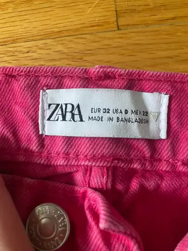 ZARA Straight leg, pink  jeans