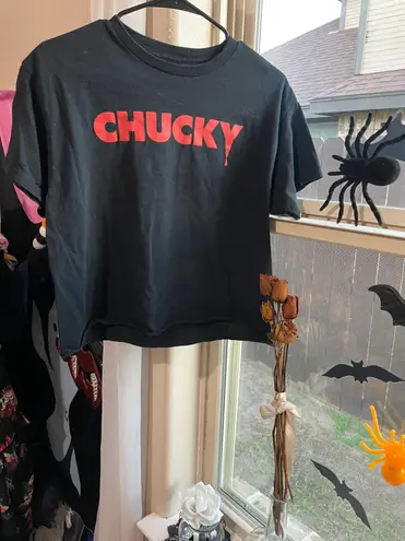 Horror Movie Chucky Childs play Halloween graphic tee Black Size M