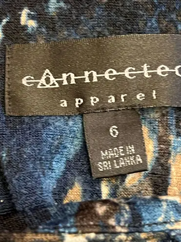 Connected Apparel Multi Color Abstrakt Design Size 6 EUC