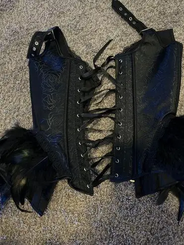 H.I.P. Black Feather Corset 